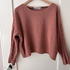 Lightweight spring pink sweater